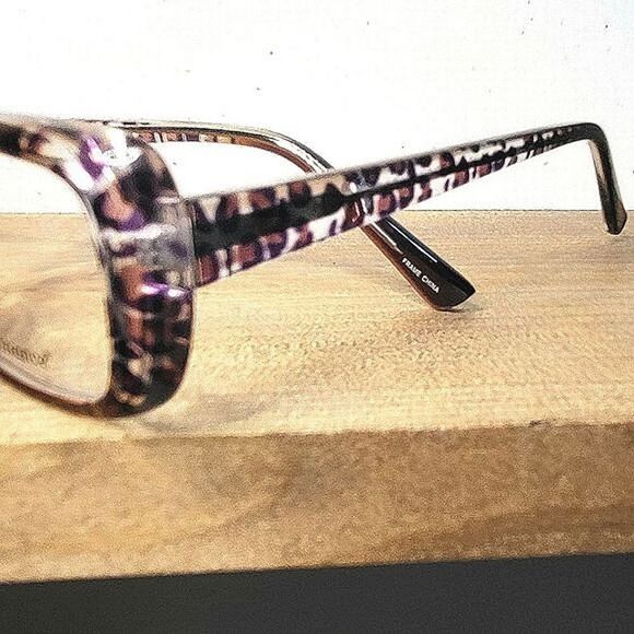 NEW Full Rim Eyeglass Frame by Enhance, brown leopard glasses, 55-16-145 - Picture 5 of 6